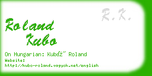 roland kubo business card